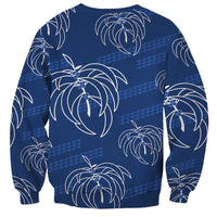 Aloha Hawaii Acacia Koa Leaves Sweatshirt Navy Kakau Tribal Pattern LT05 - Polynesian Pride