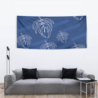 Aloha Hawaii Acacia Koa Leaves Tapestry Navy Kakau Tribal Pattern LT05 - Polynesian Pride