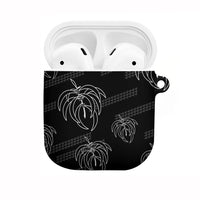 Aloha Hawaii Acacia Koa Leaves AirPods Case Black Kakau Tribal Pattern LT05 Black - Polynesian Pride