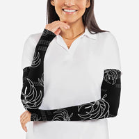 Aloha Hawaii Acacia Koa Leaves Arm Sleeves Black Kakau Tribal Pattern LT05 - Polynesian Pride
