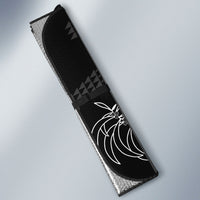 Aloha Hawaii Acacia Koa Leaves Auto Sun Shade Black Kakau Tribal Pattern LT05 - Polynesian Pride