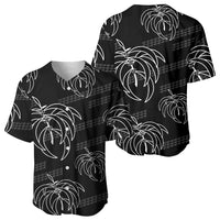 Aloha Hawaii Acacia Koa Leaves Baseball Jersey Black Kakau Tribal Pattern LT05 - Polynesian Pride