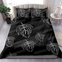 Aloha Hawaii Acacia Koa Leaves Bedding Set Black Kakau Tribal Pattern LT05 - Polynesian Pride