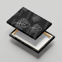 Aloha Hawaii Acacia Koa Leaves Canvas Wall Art Black Kakau Tribal Pattern LT05 - Polynesian Pride