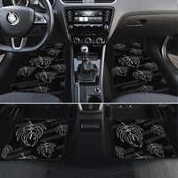Aloha Hawaii Acacia Koa Leaves Car Mats Black Kakau Tribal Pattern LT05 Set 4pcs Black - Polynesian Pride