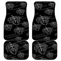 Aloha Hawaii Acacia Koa Leaves Car Mats Black Kakau Tribal Pattern LT05 - Polynesian Pride
