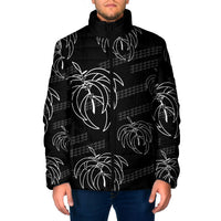 Aloha Hawaii Acacia Koa Leaves Padded Jacket Black Kakau Tribal Pattern LT05 Men Black - Polynesian Pride