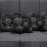 Aloha Hawaii Acacia Koa Leaves Pillow Cover Black Kakau Tribal Pattern LT05 - Polynesian Pride