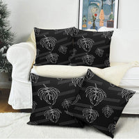 Aloha Hawaii Acacia Koa Leaves Pillow Cover Black Kakau Tribal Pattern LT05 - Polynesian Pride