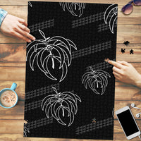 Aloha Hawaii Acacia Koa Leaves Puzzle Black Kakau Tribal Pattern LT05 Black - Polynesian Pride