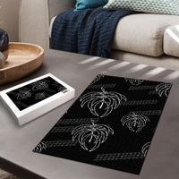 Aloha Hawaii Acacia Koa Leaves Puzzle Black Kakau Tribal Pattern LT05 - Polynesian Pride
