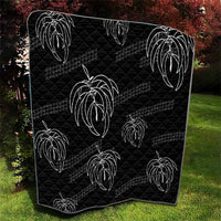 Aloha Hawaii Acacia Koa Leaves Quilt Black Kakau Tribal Pattern LT05 - Polynesian Pride