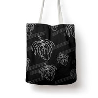 Aloha Hawaii Acacia Koa Leaves Tote Bag Black Kakau Tribal Pattern LT05 - Polynesian Pride