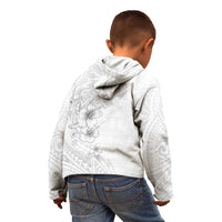 Lotu Tamaiti Samoa Kid Hoodie White Sunday Polynesian Tribal Pattern Elegant Style LT05 - Polynesian Pride