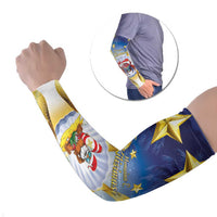 Niue Christmas Arm Sleeves Seashell Santa Beach Vibes - Polynesian Pride