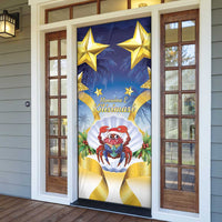 Niue Christmas Door Cover Seashell Santa Beach Vibes - Polynesian Pride