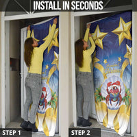 Niue Christmas Door Cover Seashell Santa Beach Vibes - Polynesian Pride