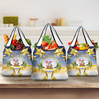 Niue Christmas Grocery Bag Seashell Santa Beach Vibes - Polynesian Pride