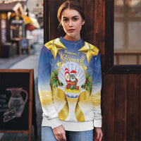 Niue Christmas Ugly Christmas Sweater Seashell Santa Beach Vibes - Polynesian Pride