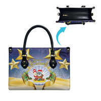 Niue Christmas Leather Bag Seashell Santa Beach Vibes - Polynesian Pride