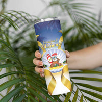 Niue Christmas Skinny Tumbler Seashell Santa Beach Vibes - Polynesian Pride