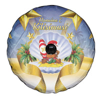 Niue Christmas Spare Tire Cover Seashell Santa Beach Vibes - Polynesian Pride