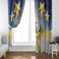 Niue Christmas Window Curtain Seashell Santa Beach Vibes - Polynesian Pride