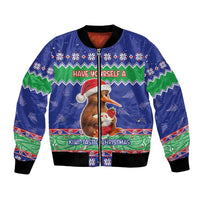 New Zealand Christmas Bomber Jacket Have Yourself A Kiwi-tastic Christmas - Polynesian Pride