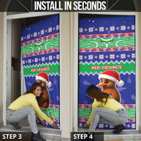 New Zealand Christmas Door Cover Have Yourself A Kiwi-tastic Christmas - Polynesian Pride