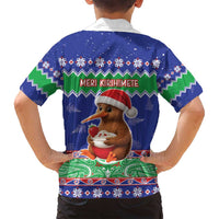 New Zealand Christmas Family Matching Long Sleeve Bodycon Dress and Hawaiian Shirt Have Yourself A Kiwi-tastic Christmas - Polynesian Pride