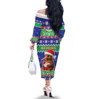 New Zealand Christmas Family Matching Off The Shoulder Long Sleeve Dress and Hawaiian Shirt Have Yourself A Kiwi-tastic Christmas - Polynesian Pride