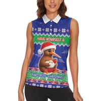 New Zealand Christmas Women Sleeveless Polo Shirt Have Yourself A Kiwi-tastic Christmas - Polynesian Pride