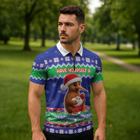 New Zealand Christmas Zipper Polo Shirt Have Yourself A Kiwi-tastic Christmas - Polynesian Pride