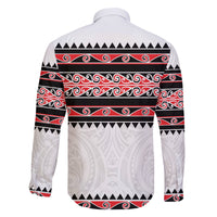 New Zealand Aotearoa Family Matching Tank Maxi Dress and Hawaiian Shirt With Kowhaiwhai Pattern Red Version LT05 - Polynesian Pride