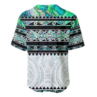 New Zealand Aotearoa Baseball Jersey With Paua Shell Kowhaiwhai Pattern LT05 - Polynesian Pride