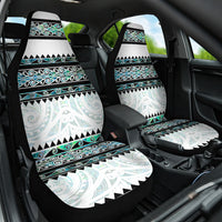 New Zealand Aotearoa Car Seat Cover With Paua Shell Kowhaiwhai Pattern LT05 One Size Green - Polynesian Pride