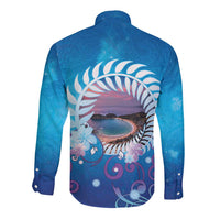 New Zealand Matapouri Beach Landscape Long Sleeve Button Shirt