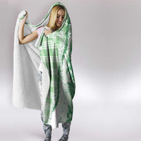 Aloha Hawaii Palaka Hooded Blanket Green Plumeria Lei - Polynesian Pride
