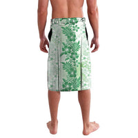 Aloha Hawaii Palaka Lavalava Green Plumeria Lei - Polynesian Pride