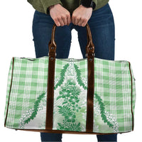 Aloha Hawaii Palaka Travel Bag Green Plumeria Lei LT05 Green - Polynesian Pride