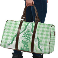 Aloha Hawaii Palaka Travel Bag Green Plumeria Lei LT05 - Polynesian Pride