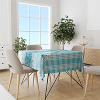 Aloha Hawaii Palaka Tablecloth Blue Plumeria Lei - Polynesian Pride