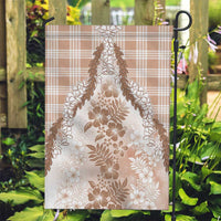 Aloha Hawaii Palaka Garden Flag Beige Plumeria Lei - Polynesian Pride