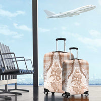 Aloha Hawaii Palaka Luggage Cover Beige Plumeria Lei - Polynesian Pride