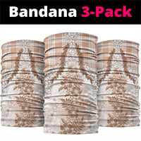 Aloha Hawaii Palaka Neck Gaiter Beige Plumeria Lei - Polynesian Pride