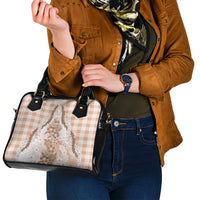 Aloha Hawaii Palaka Shoulder Handbag Beige Plumeria Lei - Polynesian Pride