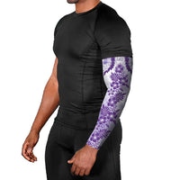 Aloha Hawaii Palaka Arm Sleeves Purple Plumeria Lei LT05 - Polynesian Pride