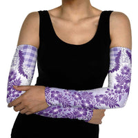 Aloha Hawaii Palaka Arm Sleeves Purple Plumeria Lei LT05 - Polynesian Pride