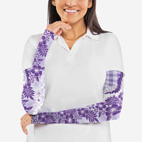 Aloha Hawaii Palaka Arm Sleeves Purple Plumeria Lei LT05 - Polynesian Pride