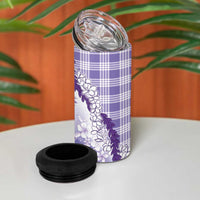 Aloha Hawaii Palaka 4 in 1 Can Cooler Tumbler Purple Plumeria Lei LT05 - Polynesian Pride
